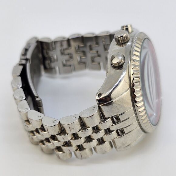 Folio Women's Watch 38MM Dark Pink Dial Gray Bracelet Band 5.5" New Battery - Picture 10 of 13